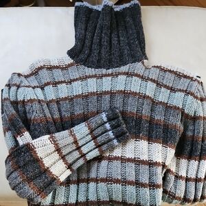 D & G Men's Multicolor Turtleneck Sweater